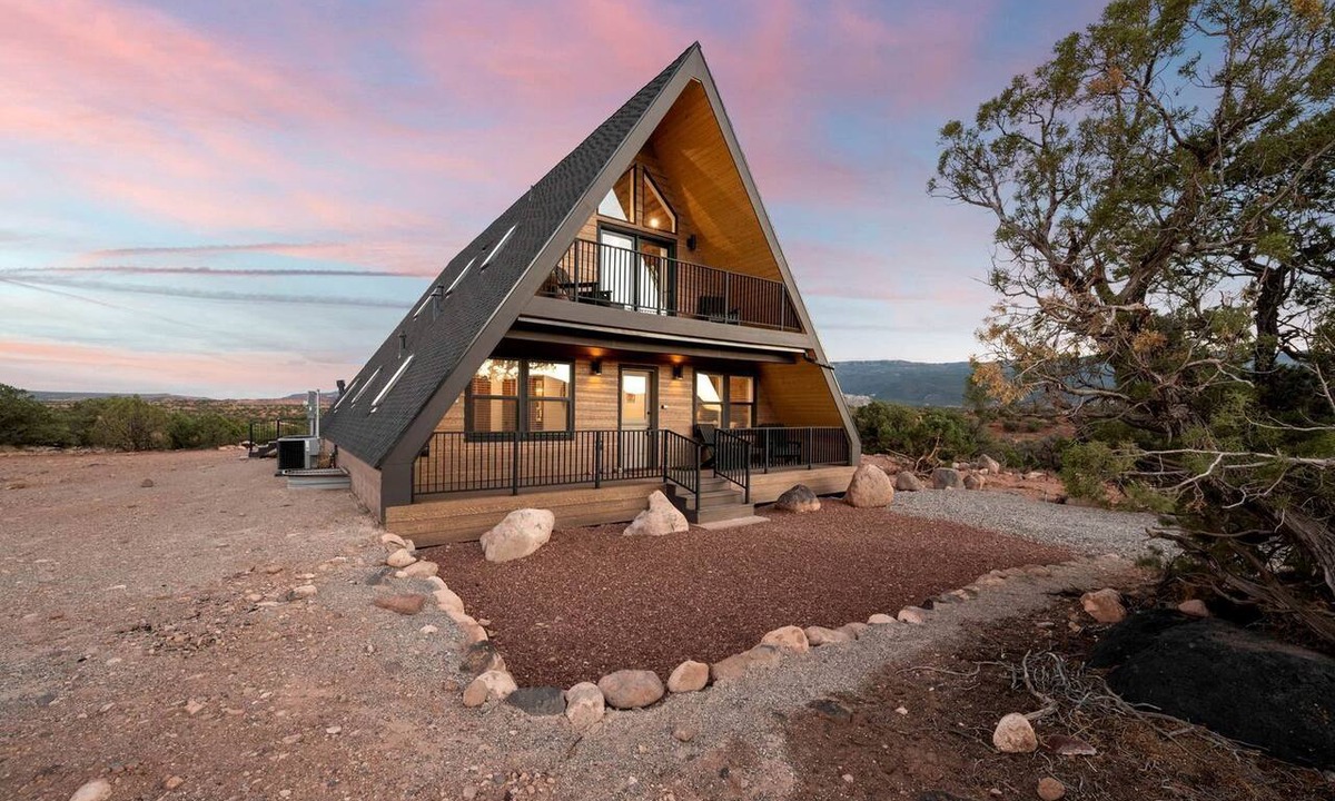 Torrey Cabin | Experience Pure Glamping on this A-frame Placed in the Middle of the Desert in Wayne County, Utah