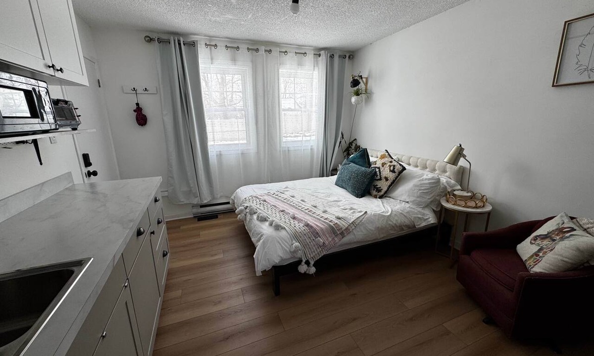 Carleton Place Apartment | Studio: Queen bed, parking, kitchenette, downtown