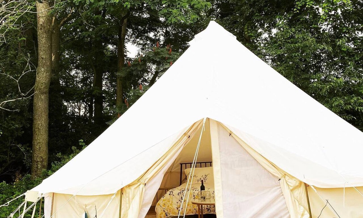 Lodi RV Rental | Wine Country Bell Tent w/King Bed