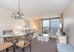 Cute, cozy 2 bedroom oceanfront condo with free WiFi, a great ocean view, and awesome amenities including indoor/outdoor pools and a game room located uptown!