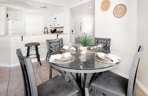Villa De Paz Condo | Desert Oasis 2BD/2BA Gated Resort ~ Pool ~ Gym ~ Pet Friendly ~ BBQ