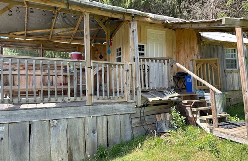 Unadilla Cabin | Our Rustic off grid Serenity Camp is 190 sq ft and 2300 feet through the woods.
