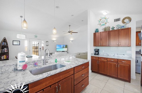 St. Augustine Beach House | Sapphire: Updated 2 bedroom home with private pool, hot tub, cabana, outdoor