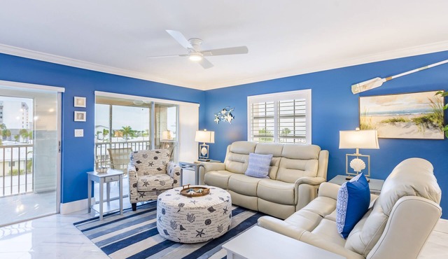 2 bedroom 2 bathroom condominium is located on the Gulf side of our property