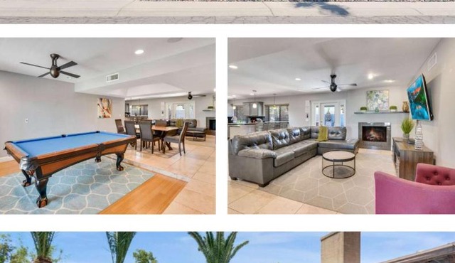 4 bdr, Two Master suite, billiards & desert oasis pool