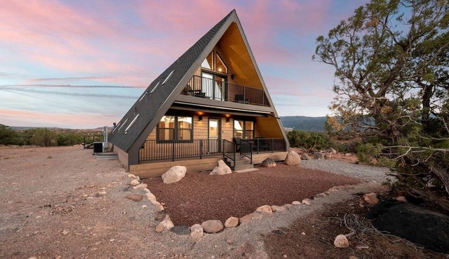 Experience Pure Glamping on this A-frame Placed in the Middle of the Desert in Wayne County, Utah