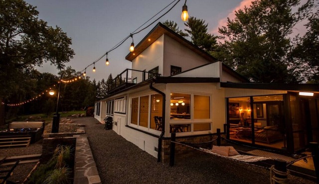 Modern waterfront on Esopus Creek in Kingston