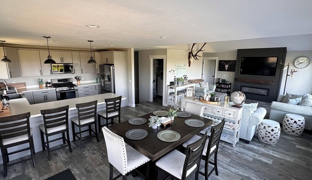 New home with views of Cook Inlet and towering glaciated volcanoes