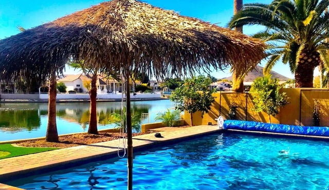 NEW! Luxury Lakefront Estate with Pool and Putting Greens