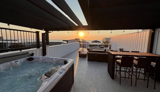 Ocean View Sky Lounge | Hot Tub | 300 Ft to Beach | Sleeps 18