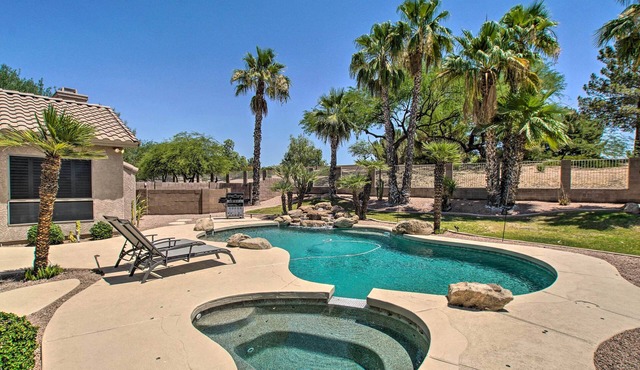 Pool, Hot Tub & Grill: Spacious Chandler Retreat