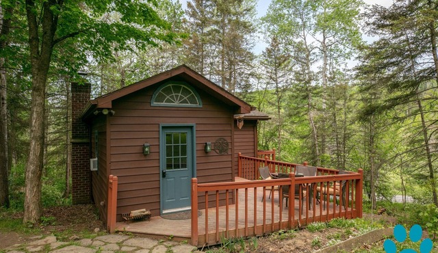 Private cabin and waterfall nestled among the hills!