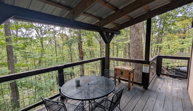 Quaint Cabin w/Elevated Back Deck Among the Trees