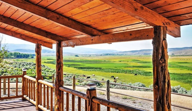 Remote Antimony Log Cabin w/Green Meadow Views!