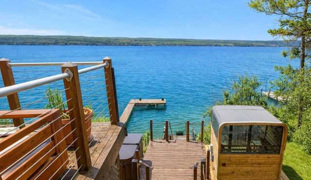 Seneca Lakefront | Hot Tub, Sauna & Epic Game Room/Bar