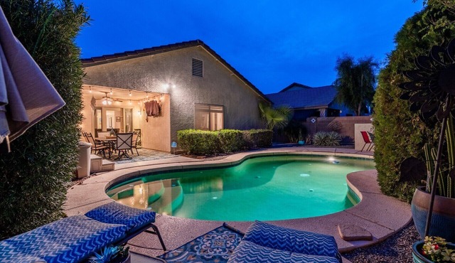 Tranquil Oasis! 3 bdrm Home with No Fee Heated Pool- Hot Tub! Great Location!